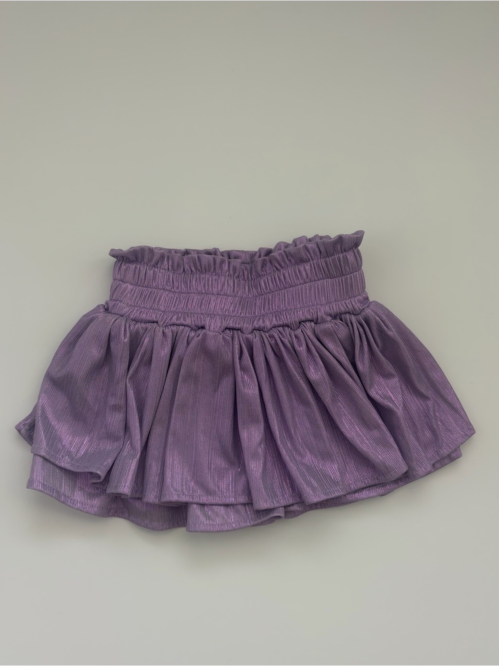Lola and The Boys Skirt/Shorts Lilac Shimmer Ruffled Skort